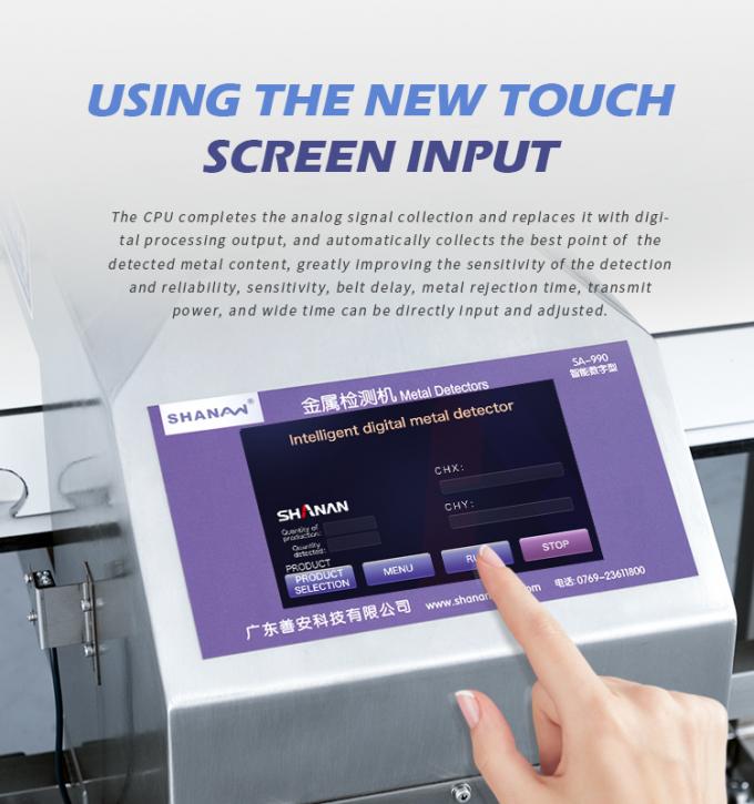 Detector de metales de alta sensibilidad Alimentos congelados Pl&aacute;sticos qu&iacute;micos Juguetes industria Cintur&oacute;n transportador Fabricante 3