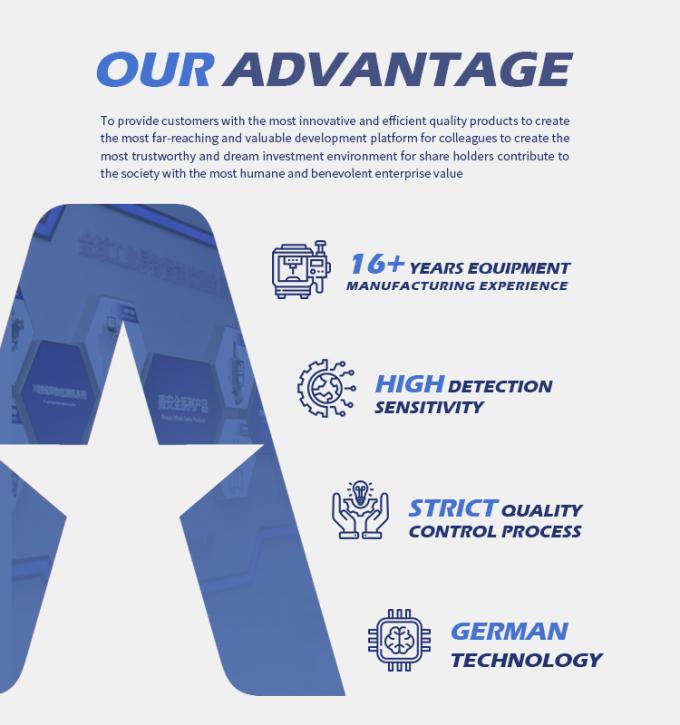 Alta sensibilidad de la cinta de conversi&oacute;n del t&uacute;nel pantalla t&aacute;ctil detector de metales de alimentos detecci&oacute;n precisa 7