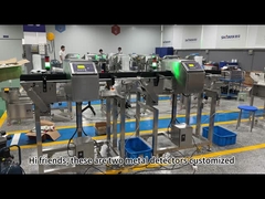 Equipo de detección de metales de transporte para alimentos con alarma de sonido y luz