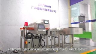 Sistema integrado de detector de metales y controladora de peso