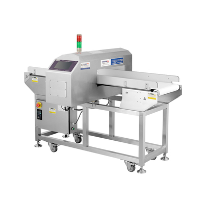 Fabrica de alimentos utiliza detectores de metales de alta sensibilidad transportador de alimentos escáner de metales