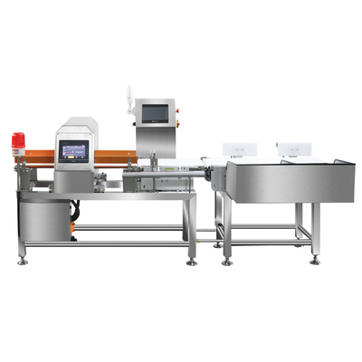 Combinación de acero inoxidable de grado alimenticio con detector de metales y pesaje