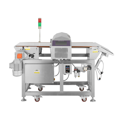 Detector de metal de señales digitales de alimentos de 50-60 Hz cinturón de parada automático Inspección de metales de alimentos