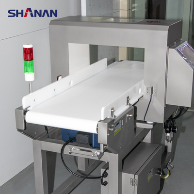 Venta caliente de seguridad alimentaria Cinturón transportador Detector de metales Instrumento Detector de metales Sistema de máquina con rechazo China Suministro