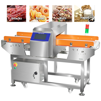 Pantalla táctil detecta todos los tipos de metales transportado Carne alimentos del mar Chocolate galletas Nueces Detector de metales