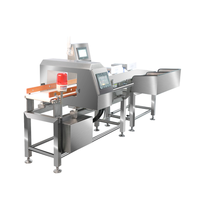 Procesamiento Fácil operación Detector de metales de alta velocidad combinado Pesador de comprobación para productos de corte