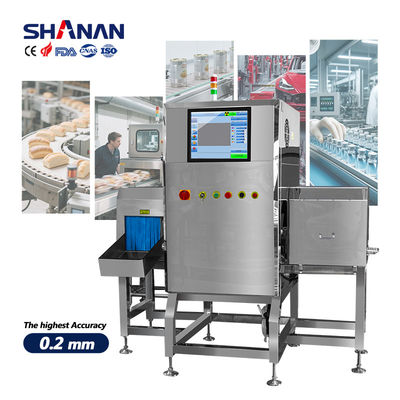 Productos alimenticios húmedos y secos Máquina de inspección de rayos X para la industria Productos enlatados enlatados Envasado con rechazo