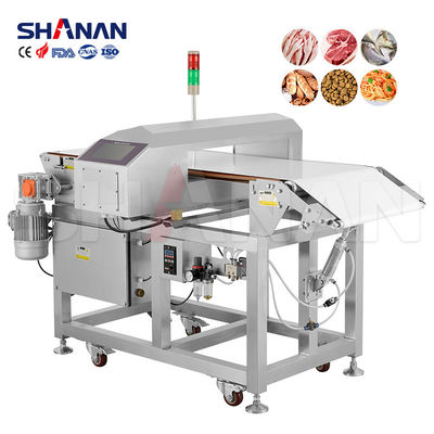Detector de metales automático de grado alimenticio transportador de cinta multilingüe industria alimentaria máquina de detección de metales