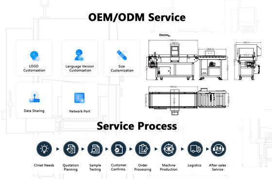 Detector de metales de alimentos preciso con dimensiones de 1200 mm x 800 mm x 1200 mm y precisión de ± 0,1 G