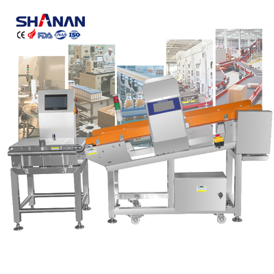Detector de metales industrial combinado con máquina de control de peso para el control de calidad alimentaria