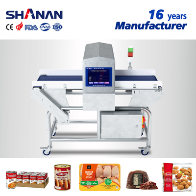Detector de metales para cintas transportadoras con procesamiento digital de alta precisión para la fabricación de alimentos, nueces y latas