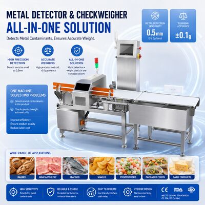 Industria Detección de metales Control de peso Rendimiento con una amplia variedad de configuraciones fábrica de alimentos