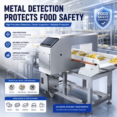 Todos los tipos de metales transportador de alimentos fábrica de carne alimentos del mar productos de chocolate galletas nueces detector de metales de alta precisión