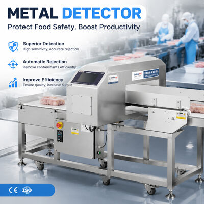 Detector de metales de transporte de alta sensibilidad para la línea de procesamiento de masa de pasteles de pasteles de pasteles de galletas