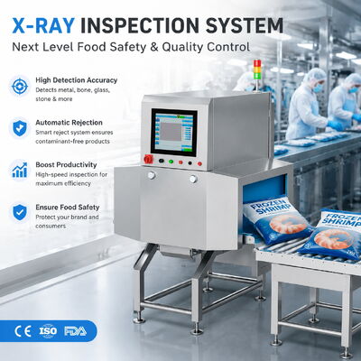 Operación con pantalla táctil Máquina de rayos X de alimentos que ofrece una altura máxima del producto de 200 mm Garantizando un monitoreo efectivo de la seguridad alimentaria