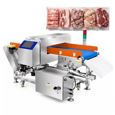 Máquina de detección de metales de alta sensibilidad con transportador para equipos de inspección de fábricas de carne de res y alimentos congelados