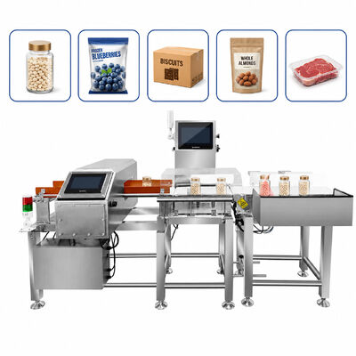 Detector de metales combinado y pesaje de comprobación Sistema de inspección integrado para la industria alimentaria y farmacéutica